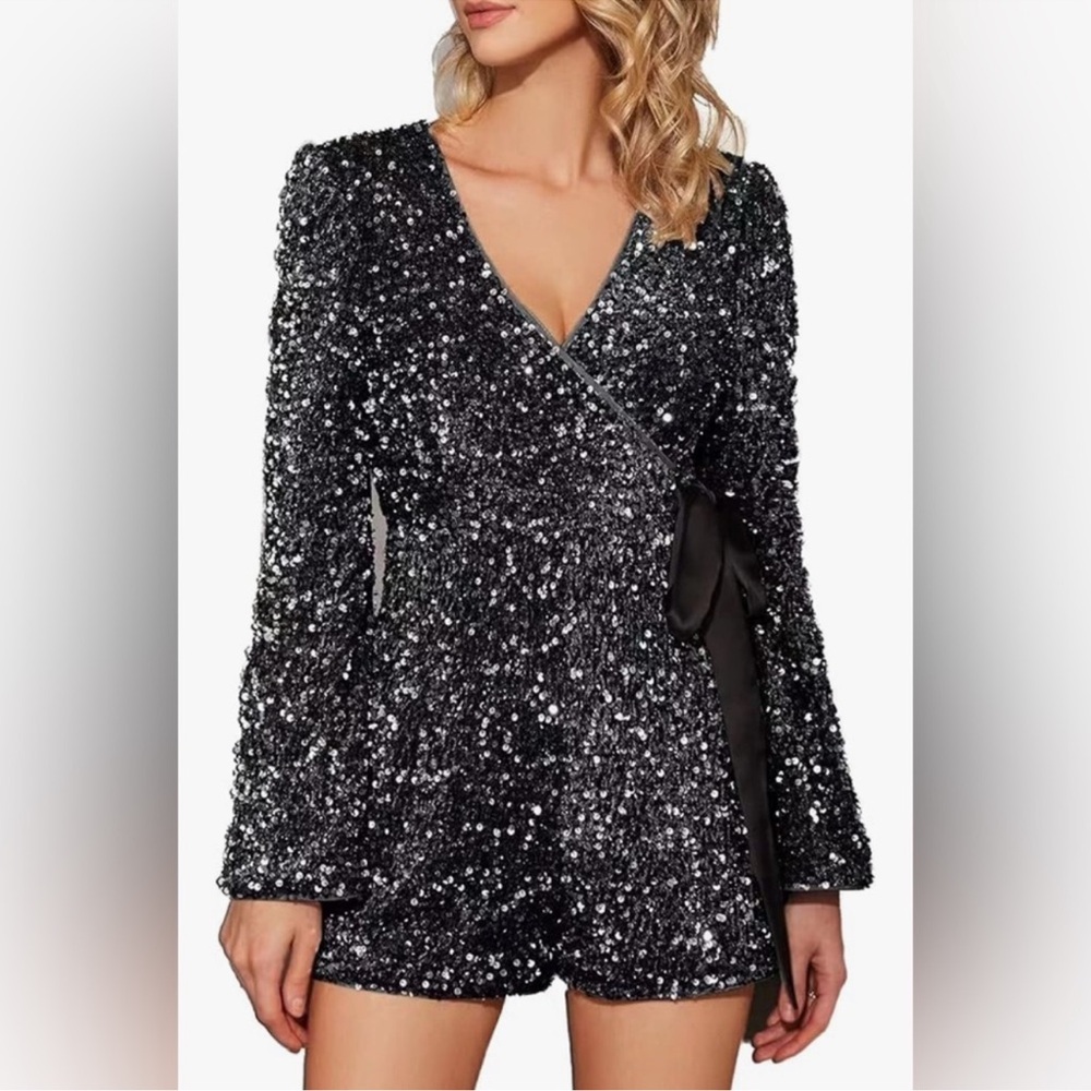 NWT Anthropologie Sequined Romper - Picture 1 of 3